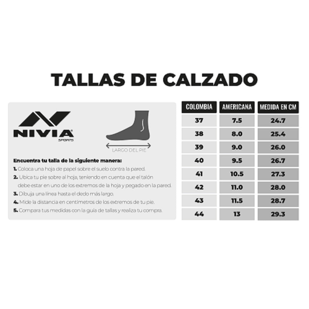 
                      
                        Tenis Running Blanco Nivia 20683
                      
                    